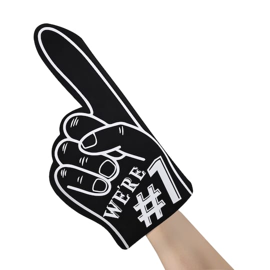 6 Pack: 18" Black No.1 Foam Finger by Celebrate It™